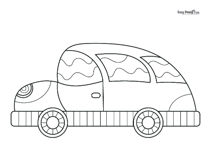 Old Car Coloring Page