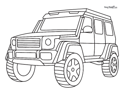Car Coloring Pages - 30 Printable Sheets - Easy Peasy and Fun