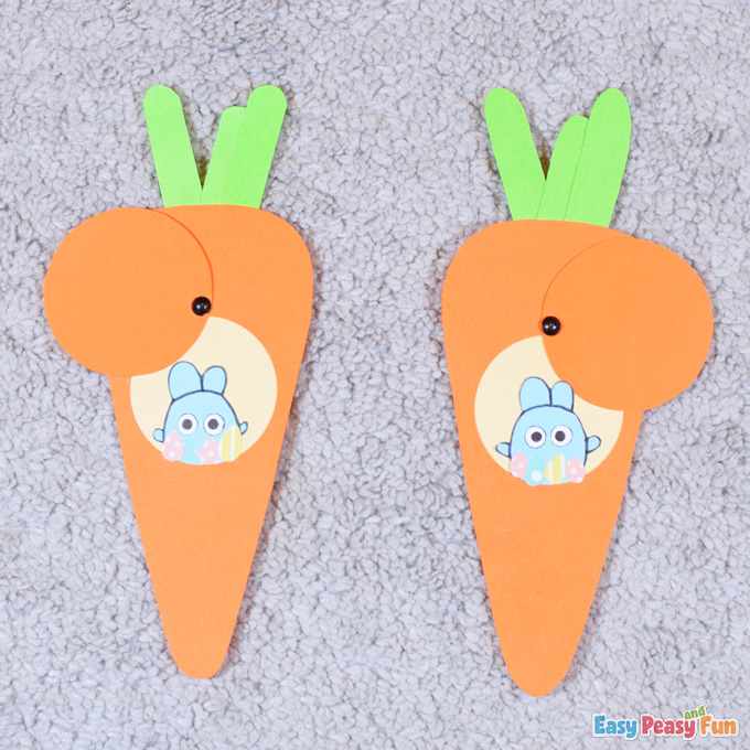 DIY Easter Bunny in Carrot Paper Craft