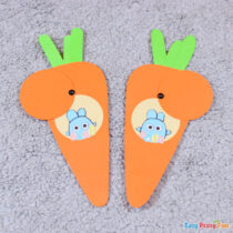 Peek a Boo Bunny in Carrot Paper Craft