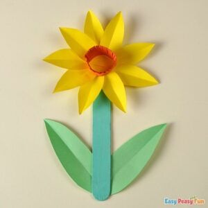 DIY Paper Daffodil Spring Craft