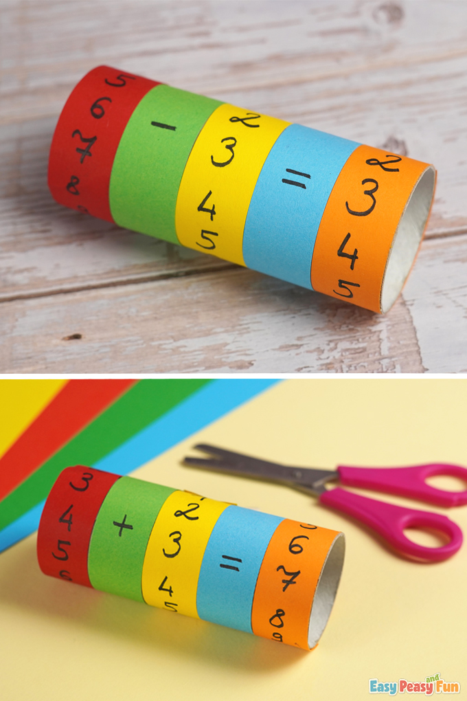 DIY TP Roll Addition and Subtraction Activity