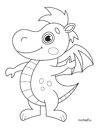 Cute Dragon coloring page Free Printable Coloring Pages