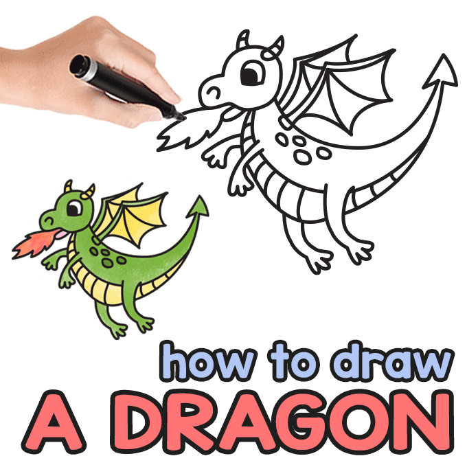 How to Draw a Dragon – Step by Step Drawing Tutorial - Easy Peasy and Fun
