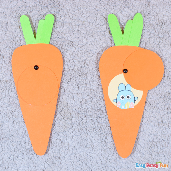 Eeaster Bunny in Carrot Paper Craft