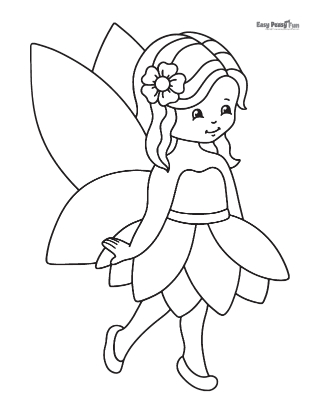 Cute Fairy Coloring Sheet