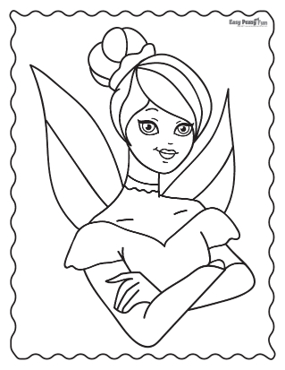 beautiful fairy coloring page