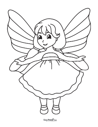 cute fairies coloring page