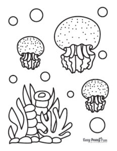 Jellyfish Coloring Pages - Easy Peasy and Fun
