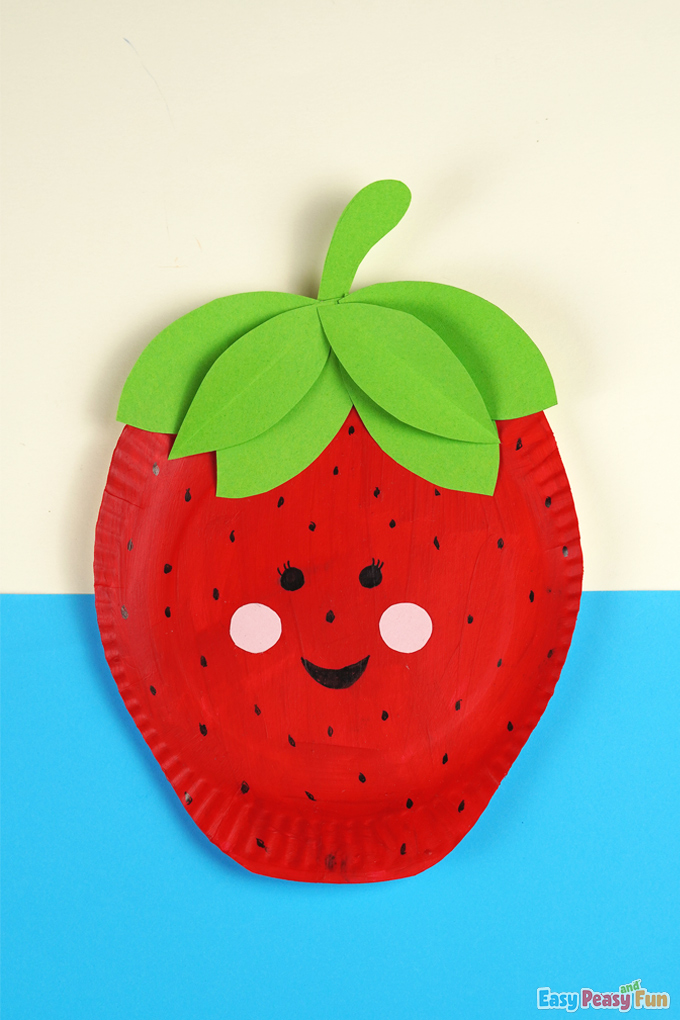 Strawberry Paper Plate Craft