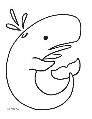 big whale coloring page