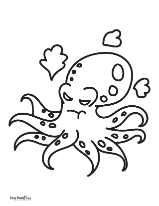 Angry Octopus coloring page Free Printable Coloring Pages