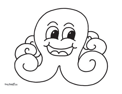 smiling octopus coloring