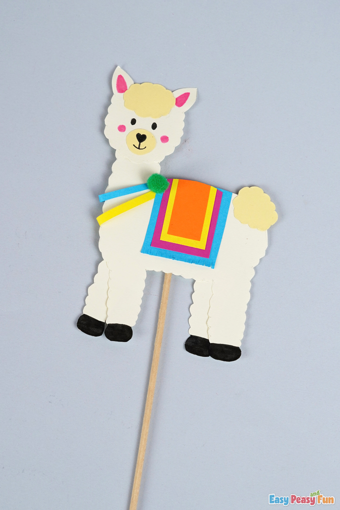 DIY Llama Puppet Craft