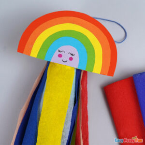 DIY Rainbow Windsock Paper Craft
