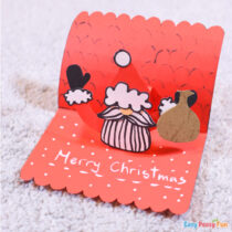 Santa in Chimney Pop Up Card Craft