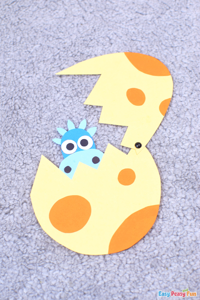 dino in egg papercraft
