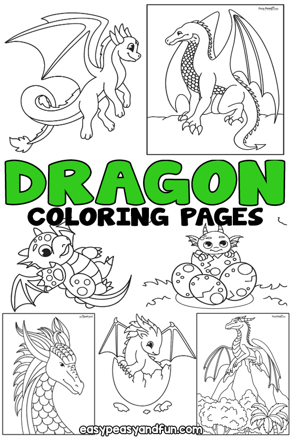 Dragon Coloring Pages – 30 Printable Sheets