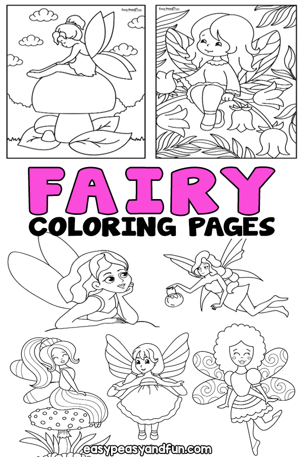Fairy Coloring Pages – 30 Printable Sheets
