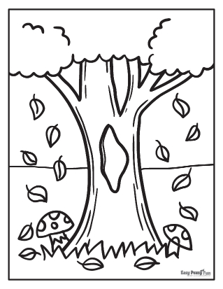 Autumn coloring page