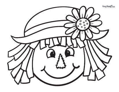Scarecrow-Autumn Coloring Page