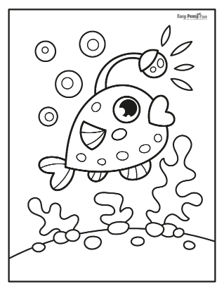 Coloring picture of monkfish