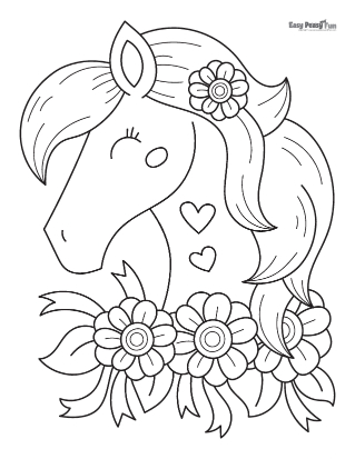 Horse with Flowers