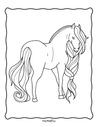 Horse with Long Mane