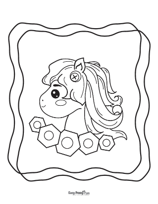 Cute Foal Coloring Page