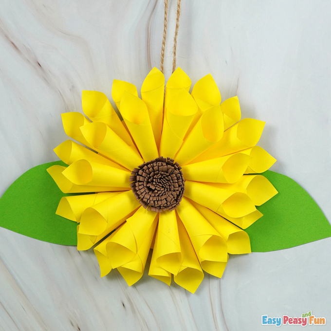 Paper Sunflower Fall Craft