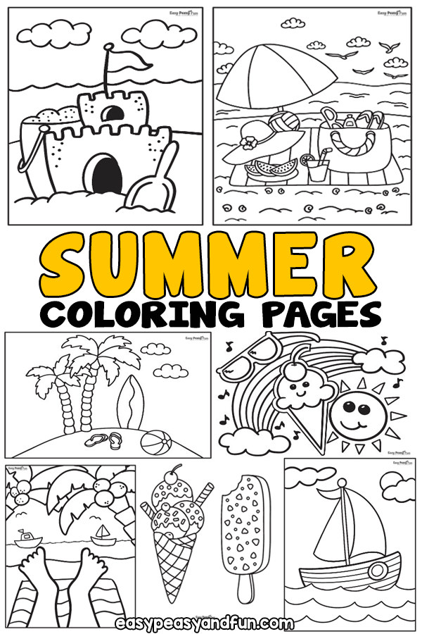 Summer coloring pages to print