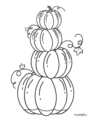 Stacked Pumpkin Coloring Pages