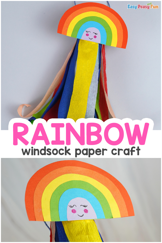 Rainbow Windsock Paper Craft