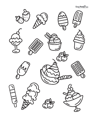 ice creams and desserts