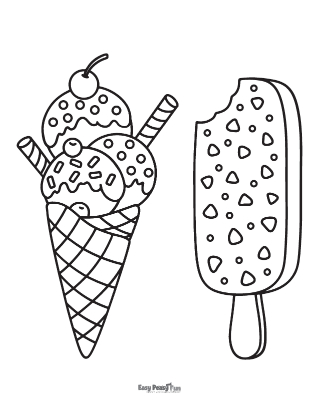 Ice Cream coloring page Free Printable Coloring Pages