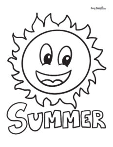 Printable Summer Coloring Pages - 30 Designs - Easy Peasy and Fun