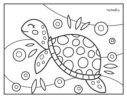 Sea animals coloring page
