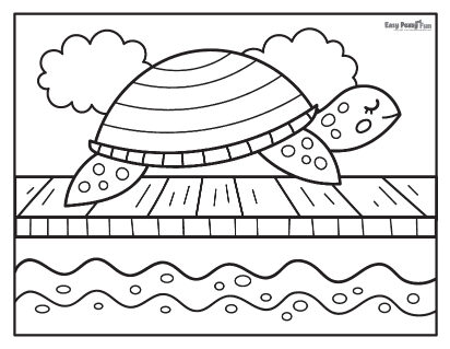 Turtle coloring picture