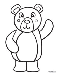 Bear Coloring Pages - 30 Printable Sheets - Easy Peasy and Fun