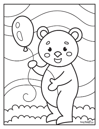 Bear Holding a Balloon
