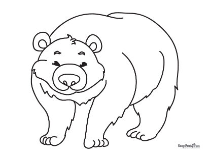 Coloring page of a giant forest animal