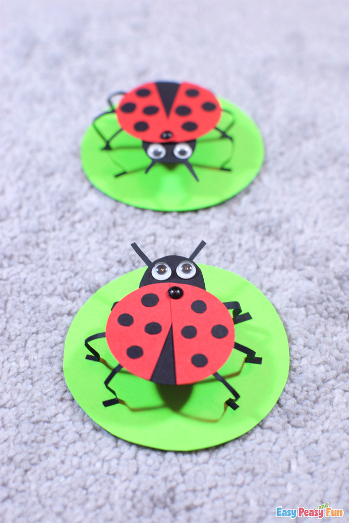 DIY 3D Paper Ladybug Craft