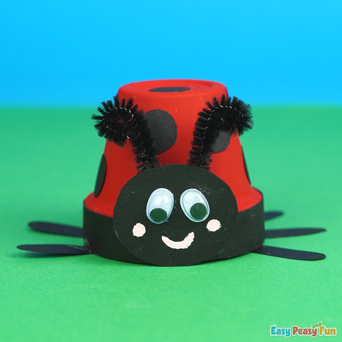 DIY Clay Pot Ladybug