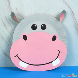 DIY Hippopotamus Paper Plate Craft