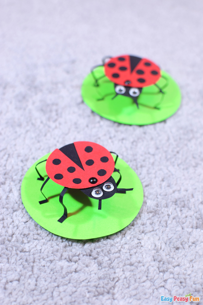 DIY Paper Ladybug Spring Craft