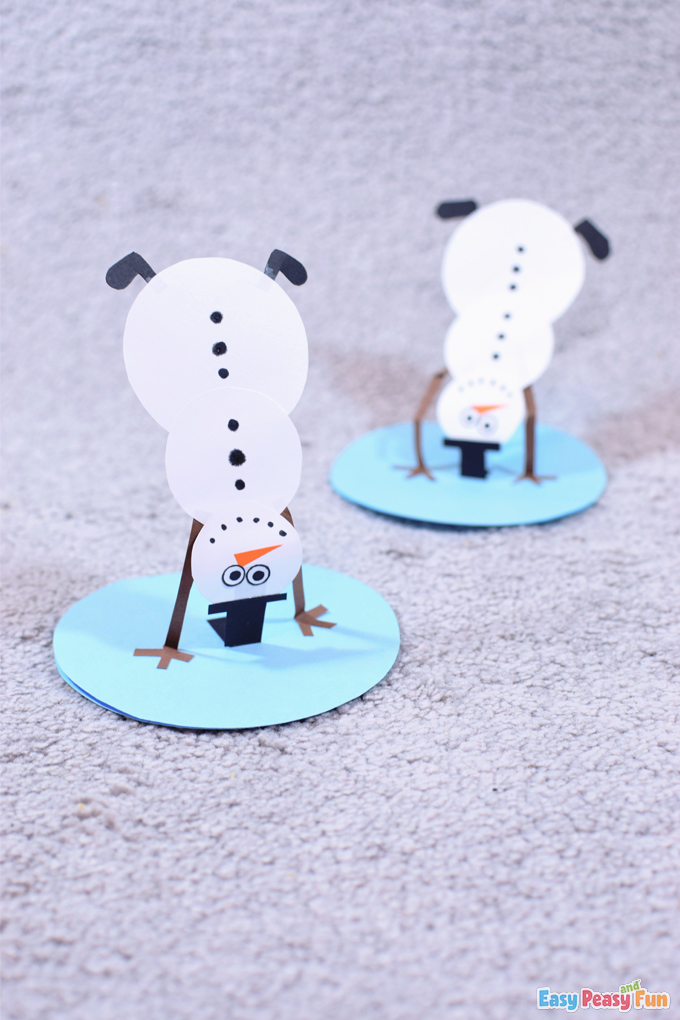 DIY Paper Snowman Winter Card