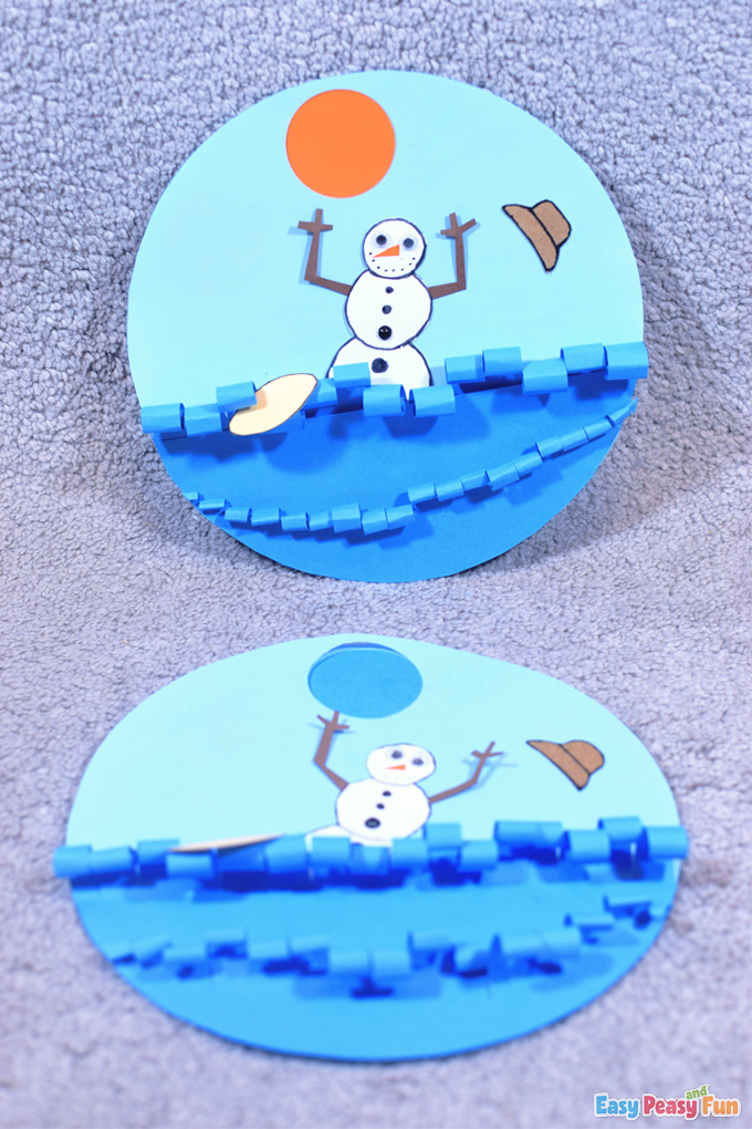 DIY Snowman Colors Learning Activity