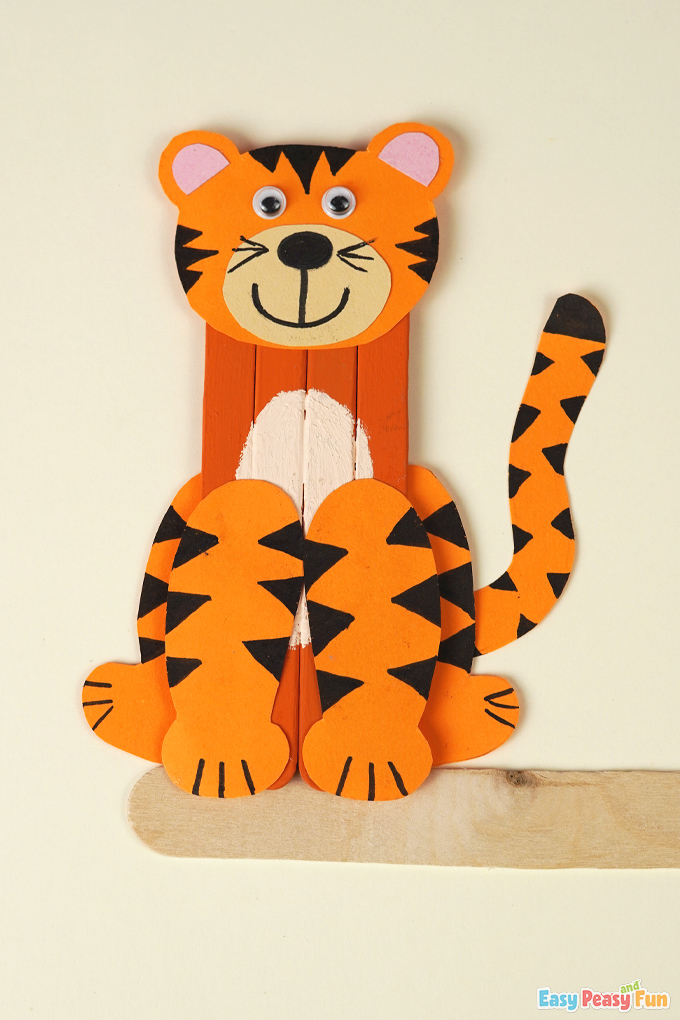 DIY Craft Stick Tiger