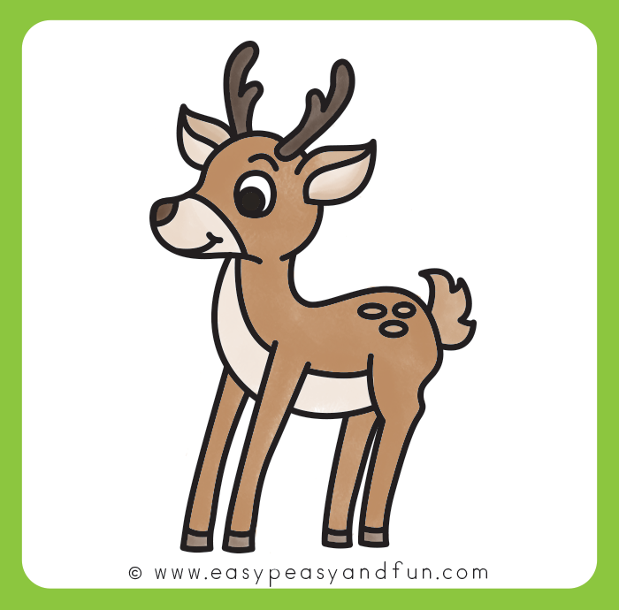 How to Draw a Deer – Step by Step Drawing Tutorial - Easy Peasy and Fun