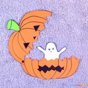 Halloween Ghost in Pumpkin Craft